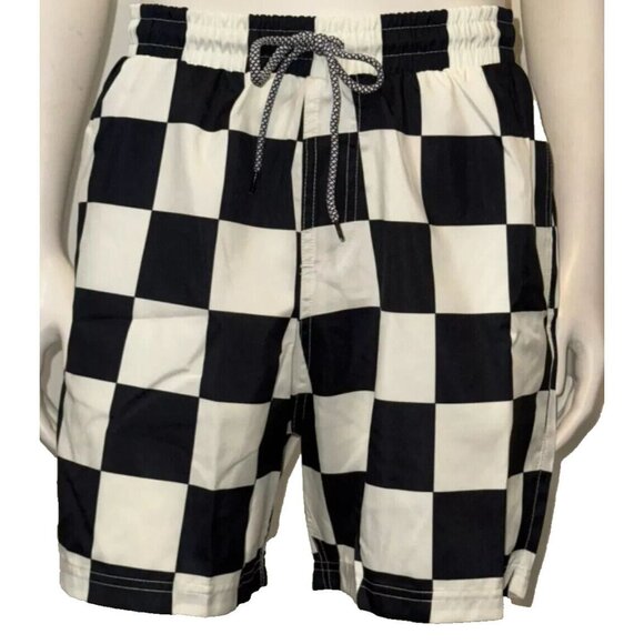 I.N.C. Men's NEW Checkered 5" Quick Dry Swim Shorts Trunks L Large - Picture 3 of 3